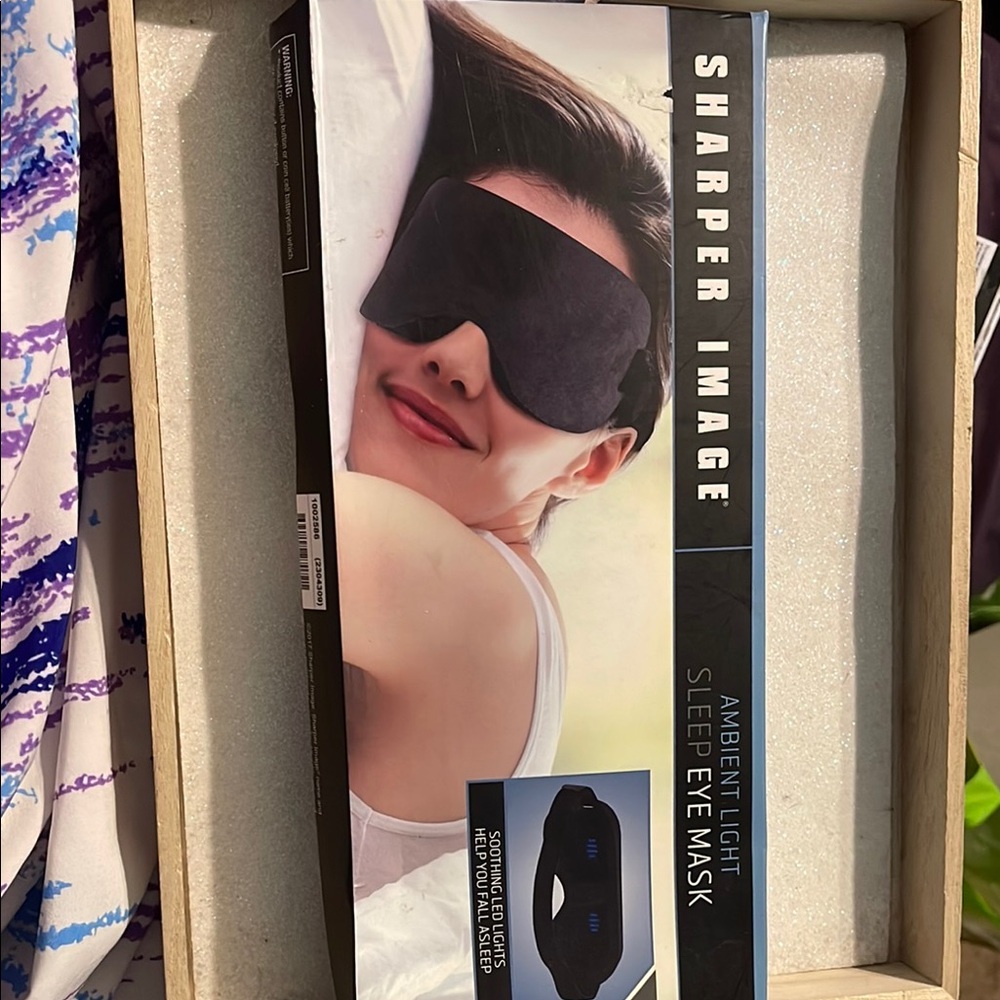Sharper Image Black Ambient Light Sleep Mask